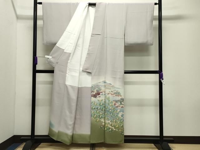平和屋着物●本加賀友禅作家 前川哲 色留袖 飛鳥松梅文 暈し染め 正絹 逸品 CABD9404gh