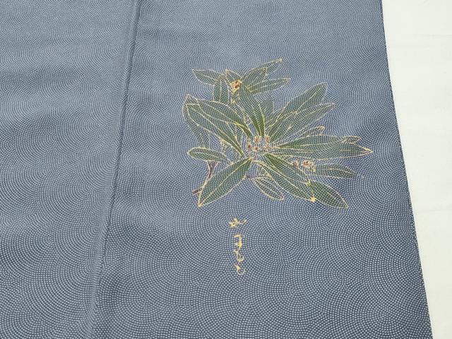 平和屋着物●伝統工芸師 服部光擴 江戸小紋 鮫小紋柄 正絹 逸品 未使用 CABD9421gh