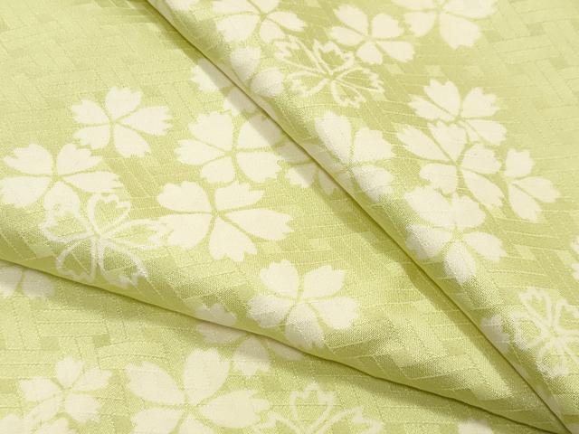 平和屋着物●長襦袢 無双仕立て 舞桜文 正絹 逸品 未使用 CABD9431gh