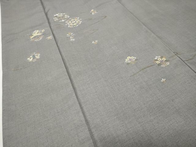 平和屋着物●訪問着 本場縞大島紬 総刺繍 鳳凰草花文 金糸 宮脇廉太郎商店謹製 証紙付き 正絹 逸品 未使用 CABD9445gh