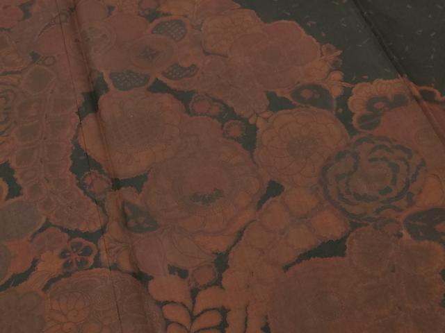 平和屋着物●訪問着 本場染大島紬 辻が花 正絹 逸品 未使用 CABD9456gh
