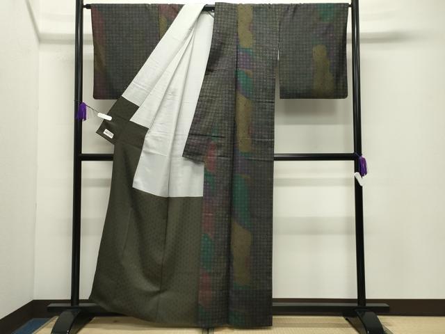 平和屋着物●訪問着 幾何学文様 やまと誂製 正絹 逸品 CABD9460gh