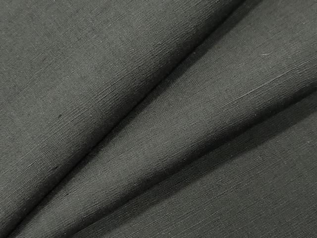 平和屋着物●結城紬 色無地 藍墨茶色 正絹 逸品 CABD9461gh