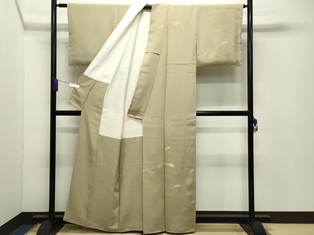 平和屋着物●訪問着 刺繍 立波文 金彩 正絹 逸品 CABD9468gh