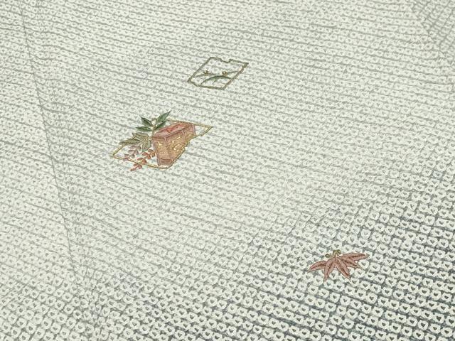 平和屋着物●豪華色留袖 総絞り 刺繍 菱貝桶花文 暈し染め 金糸 ロング丈 正絹 逸品 未使用 CABD9475gh