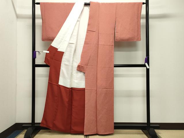 平和屋着物●江戸小紋 彫士:住田双光・染士:服部光擴 本草木染 鮫小紋柄 鬼しぼ縮緬 反端付き 正絹 逸品 未使用 CABD9490gh