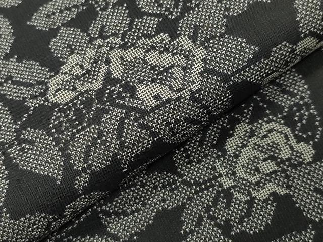 平和屋着物●本場大島紬 9マルキ 草花文 正絹 逸品 CABD9494gh