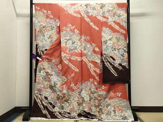 平和屋着物●豪華振袖 辻が花 絞り 金彩 上代45万 仮絵羽 逸品 未使用 CABD9510gh