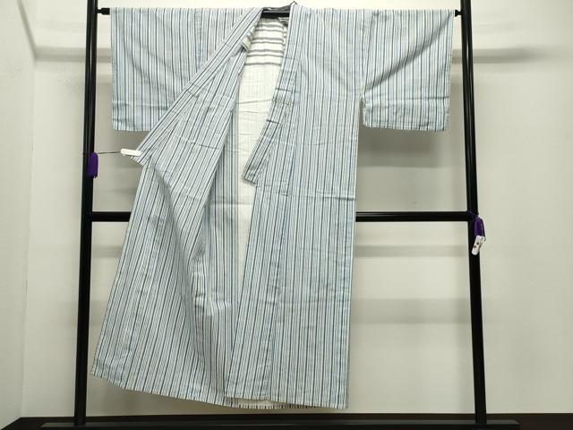 平和屋着物∴夏物 男性 浴衣 縞 綿 逸品 CABD9512gh