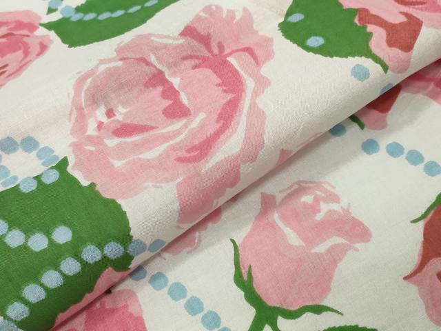 平和屋着物∴夏物 浴衣 薔薇 綿 逸品 CABD9524gh