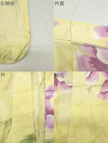 平和屋着物∴夏物 浴衣 草花文 綿 逸品 CABD9529gh