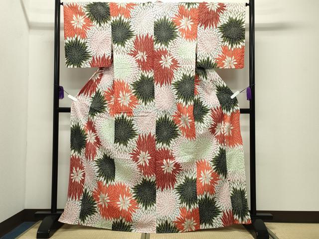 平和屋着物∴夏物 浴衣 中村里砂 花尽し 綿麻 逸品 CABD9539gh