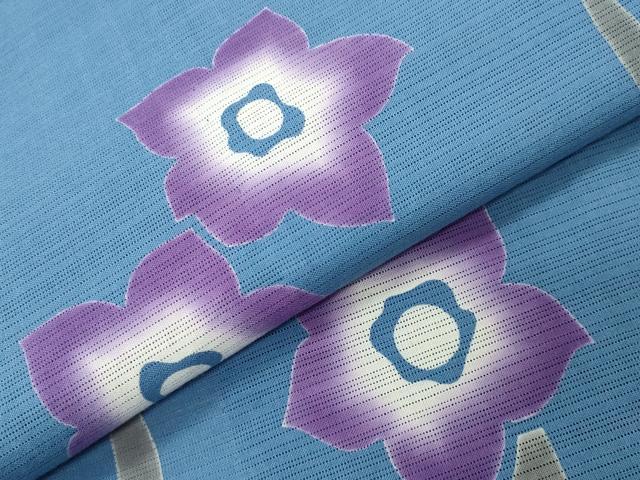 平和屋着物∴夏物 浴衣 綿絽 舞花文 綿 逸品 CABD9549gh