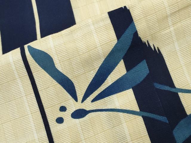 平和屋着物∴夏物 浴衣 トンボ 矢羽根文 綿 逸品 CABD9557gh
