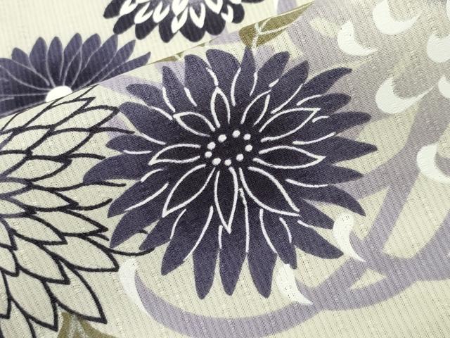 平和屋着物∴夏物 浴衣 菊 綿 逸品 CABD9558gh