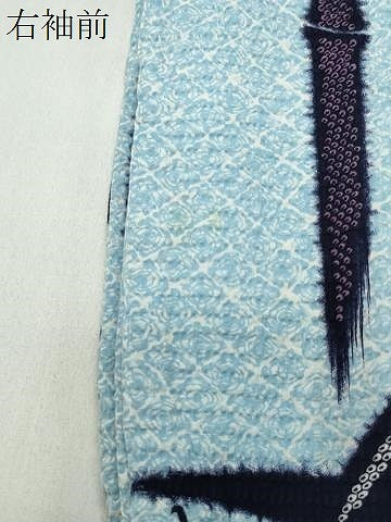 平和屋着物∴夏物 浴衣 笹竹文 綿 逸品 CABD9562gh