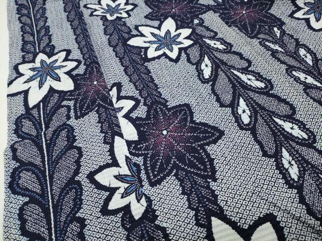 平和屋着物∴夏物 浴衣 楓文 綿 逸品 未使用 CABD9578gh