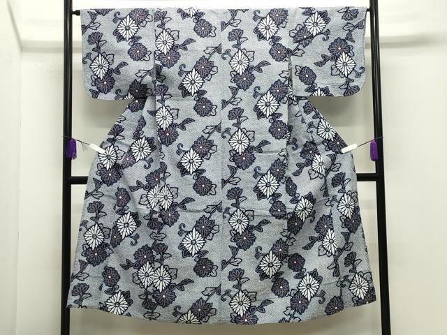 平和屋着物∴夏物 浴衣 花唐草文 綿 逸品 CABD9583gh