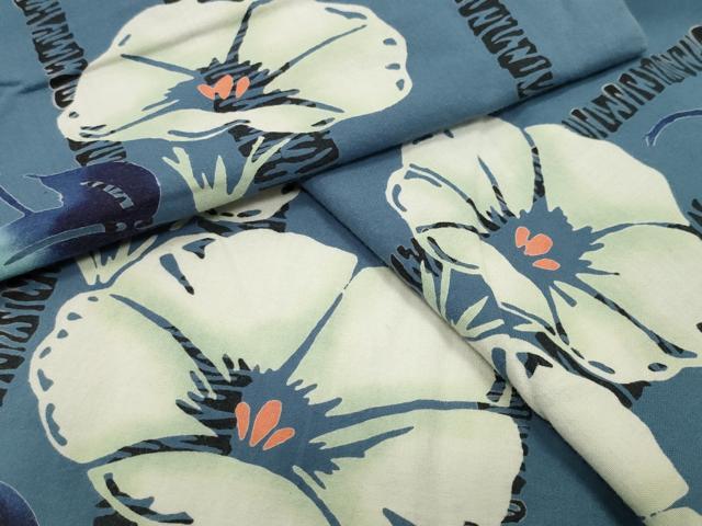 平和屋着物∴夏物 浴衣 朝顔 綿 逸品 CABD9595gh
