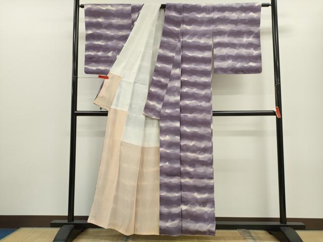 平和屋着物■上質な小紋 暈し染め 正絹 逸品 CABD9663ze