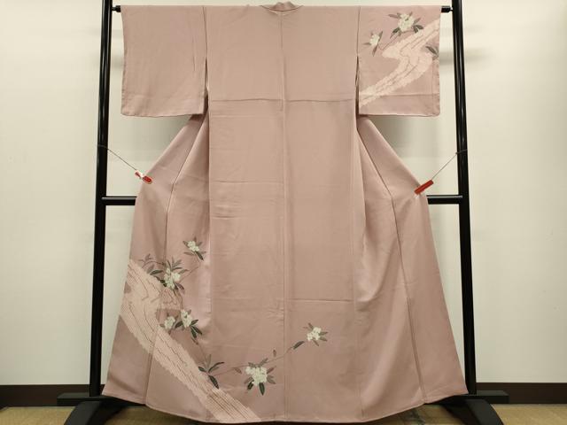 平和屋着物■訪問着 友禅 絞り 枝花文 正絹 逸品 未使用 CABD9673ze