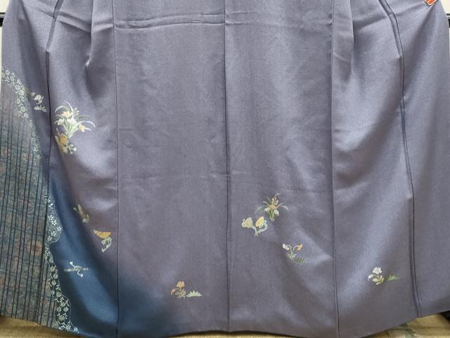 平和屋着物■訪問着 吉祥草花文 暈し染め 金銀彩 正絹 逸品 CABD9679ze