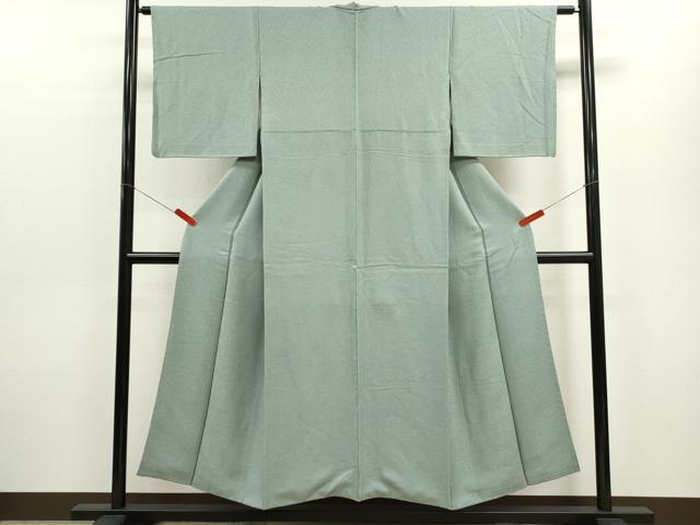 平和屋着物■上質な色無地 紋意匠 浅縹色 正絹 逸品 CABD9708ze