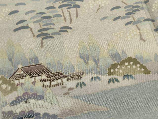 平和屋着物■訪問着 風景文 暈し染め 正絹 逸品 CABD9758ze
