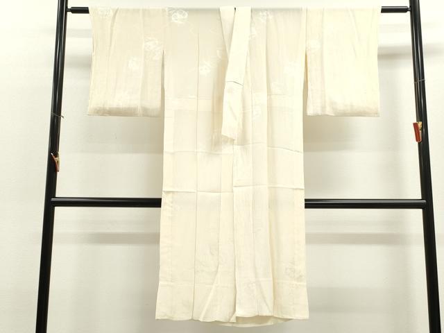 平和屋着物■長襦袢 無双仕立て 糸巻き花地紋 正絹 逸品 CABD9777ze