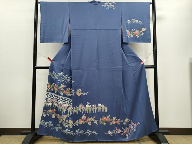 平和屋着物■訪問着 籬枝花文 正絹 逸品 CABD9806ze
