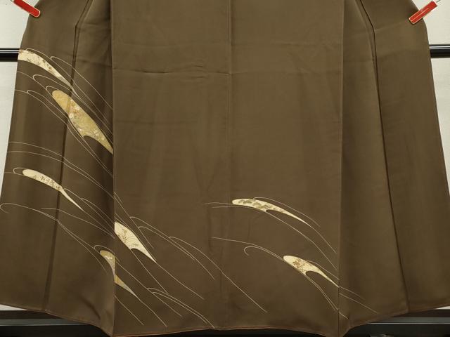 平和屋着物■訪問着 駒刺繍 草花文 金彩 正絹 逸品 CABD9812ze