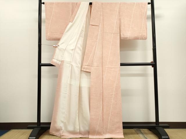 平和屋着物■上質な小紋 絞り 瓦文 正絹 逸品 CABD9835ze