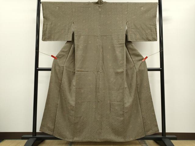 平和屋着物■上質な小紋 源氏車 伊勢丹扱い 正絹 逸品 未使用 CABD9850ze