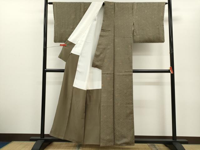 平和屋着物■上質な小紋 源氏車 伊勢丹扱い 正絹 逸品 未使用 CABD9850ze