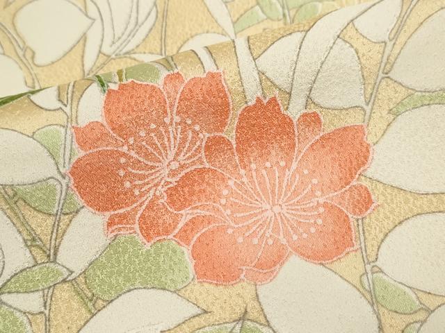 平和屋着物■上質な小紋 草花文 正絹 逸品 CABD9851ze