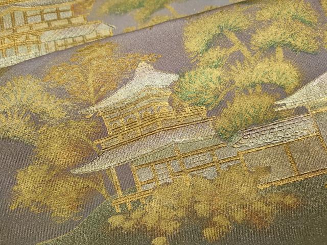 平和屋着物■訪問着 風景文 暈し染め 金銀彩 正絹 逸品 CABD9958ze