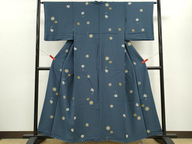 平和屋着物■上質な小紋 雪輪破れ色紙文 金彩 正絹 逸品 CABD9965ze