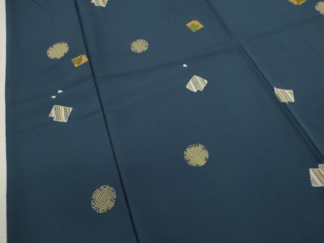 平和屋着物■上質な小紋 雪輪破れ色紙文 金彩 正絹 逸品 CABD9965ze