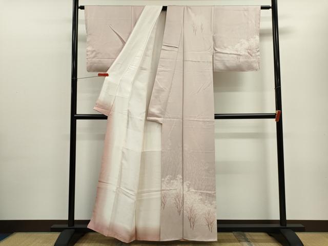 平和屋着物■訪問着 樹林文 たたき染め 正絹 逸品 未使用 CABD9972ze