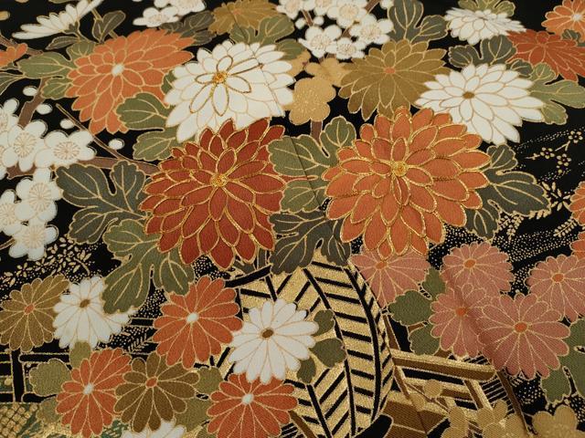 平和屋着物■豪華黒留袖 駒刺繍 松竹梅渡橋花車文 金彩 正絹 逸品 CABD9976ze