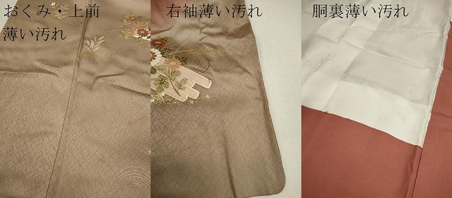 平和屋着物■訪問着 刺繍 花筏 暈し染め 金彩 正絹 逸品 CABD9977ze