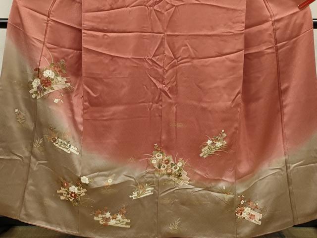 平和屋着物■訪問着 刺繍 花筏 暈し染め 金彩 正絹 逸品 CABD9977ze