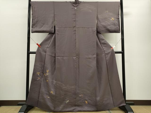 平和屋着物■訪問着 駒刺繍 立波萩文 正絹 逸品 CABD9992ze