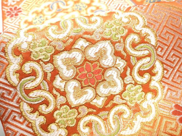 平和屋着物●西陣 川島織物 六通柄 本袋帯 正倉院蜀江花文 金銀糸 正絹 逸品 CABE0102hy