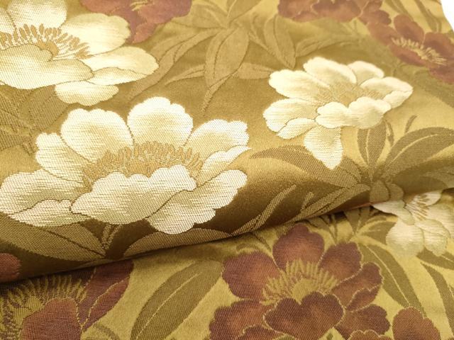 平和屋着物●こむさでもーど・COMME CA DU MODE 六通柄袋帯 枝花文 正絹 逸品 CABE0335hy