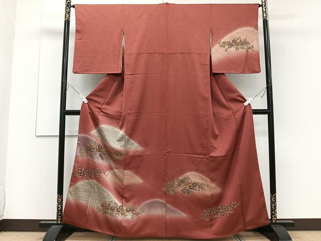 平和屋着物■訪問着 刺繍 花鳥文 金彩 正絹 逸品 CABE0404xi