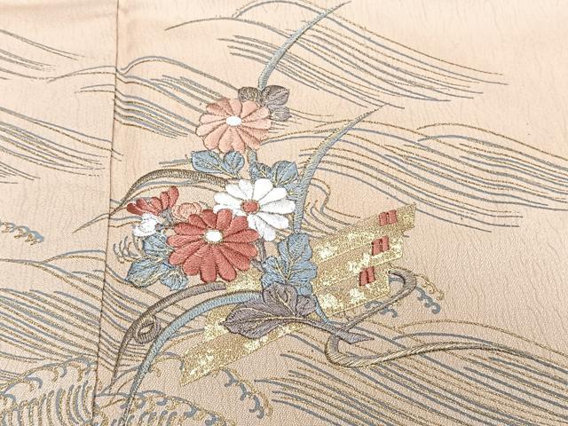 平和屋着物■訪問着 刺繍 立波花筏 金彩 正絹 逸品 CABE0412xi