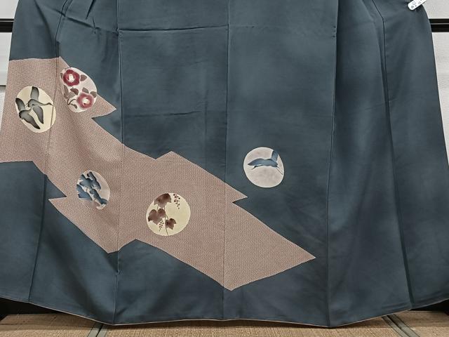 平和屋着物■訪問着 花鳥文 暈し染め 金彩 正絹 逸品 CABE0418xi