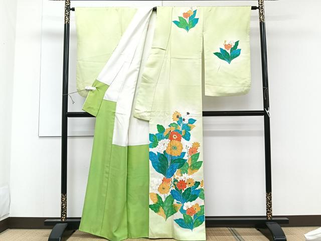 平和屋着物■訪問着 草花文 金彩 正絹 逸品 CABE0443xi