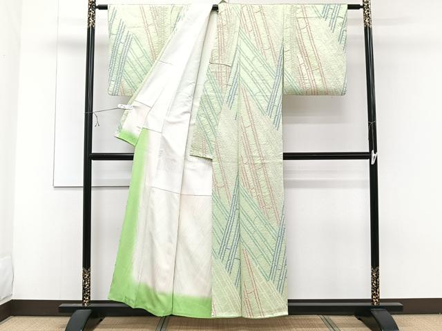 平和屋着物■上質な小紋 幾何学地紋 正絹 逸品 CABE0509xi